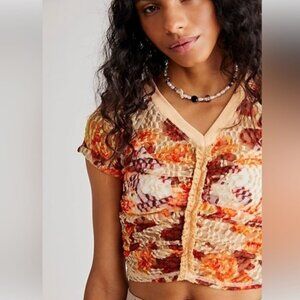 NWOT Free People Solana Lace Crop Top Size XS